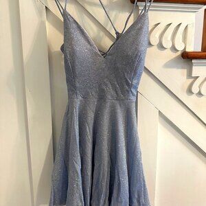 ✨ NWT Windsor Light Blue Glitter Mini Dress - Size XL - Perfect for Party Season